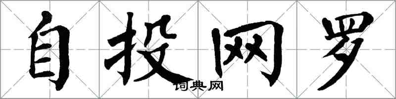 翁闿运自投网罗楷书怎么写