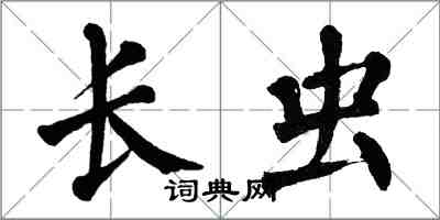 翁闿运长虫楷书怎么写