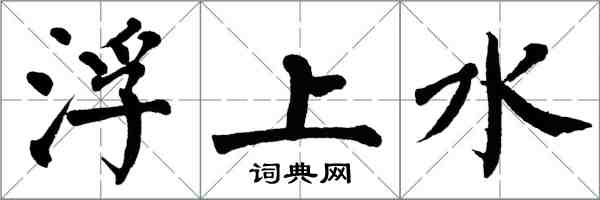 翁闿运浮上水楷书怎么写