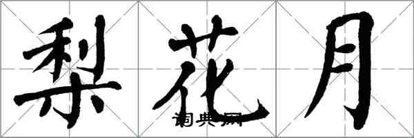 翁闿运梨花月楷书怎么写