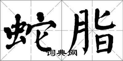 翁闿运蛇脂楷书怎么写