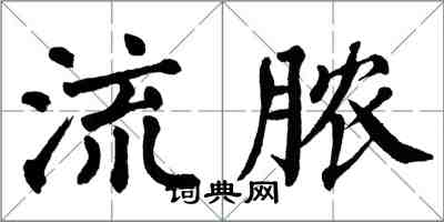 翁闿运流脓楷书怎么写