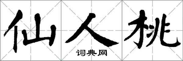 翁闿运仙人桃楷书怎么写