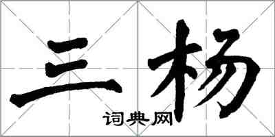 翁闿运三杨楷书怎么写