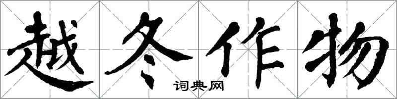 翁闿运越冬作物楷书怎么写