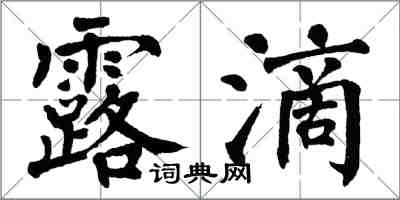 翁闿运露滴楷书怎么写