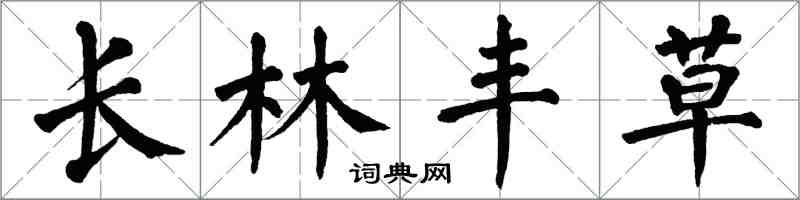 翁闿运长林丰草楷书怎么写