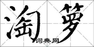 翁闿运淘箩楷书怎么写