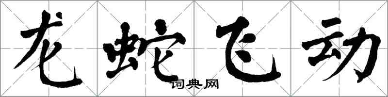 翁闿运龙蛇飞动楷书怎么写