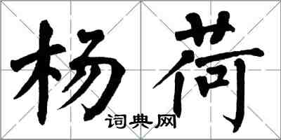 翁闿运杨荷楷书怎么写