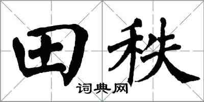 翁闿运田秩楷书怎么写
