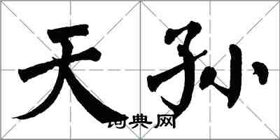 翁闿运天孙楷书怎么写