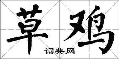 翁闿运草鸡楷书怎么写