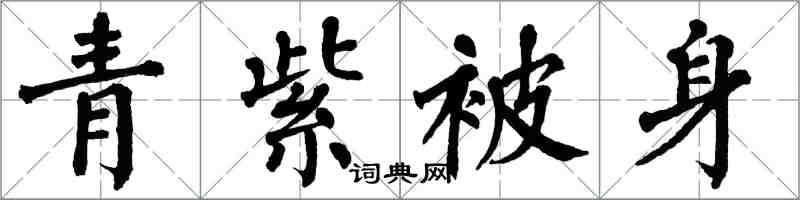 翁闿运青紫被身楷书怎么写