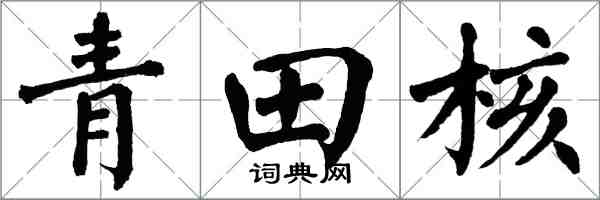 翁闿运青田核楷书怎么写