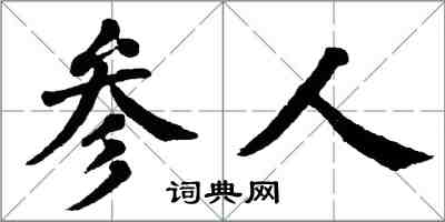 翁闿运参人楷书怎么写