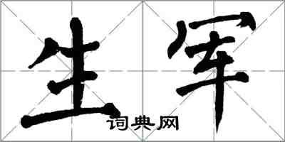 翁闿运生军楷书怎么写