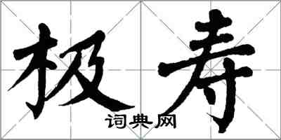 翁闿运极寿楷书怎么写