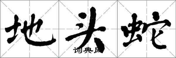 翁闿运地头蛇楷书怎么写