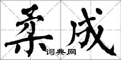 翁闿运柔成楷书怎么写