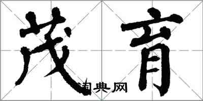 翁闿运茂育楷书怎么写