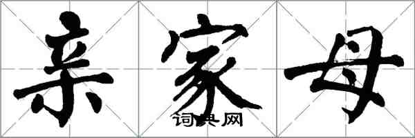 翁闿运亲家母楷书怎么写