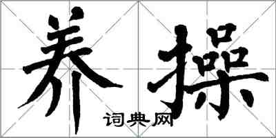 翁闿运养操楷书怎么写