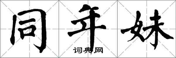 翁闿运同年妹楷书怎么写