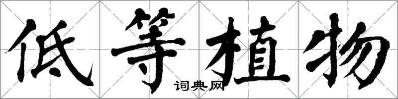 翁闿运低等植物楷书怎么写
