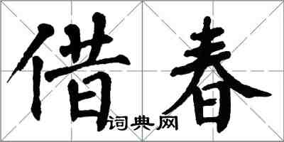 翁闿运借春楷书怎么写