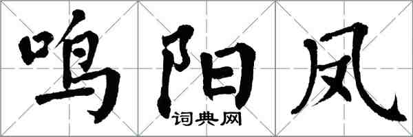 翁闿运鸣阳凤楷书怎么写