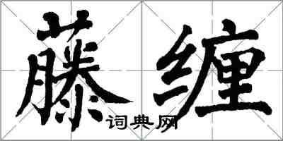 翁闿运藤缠楷书怎么写