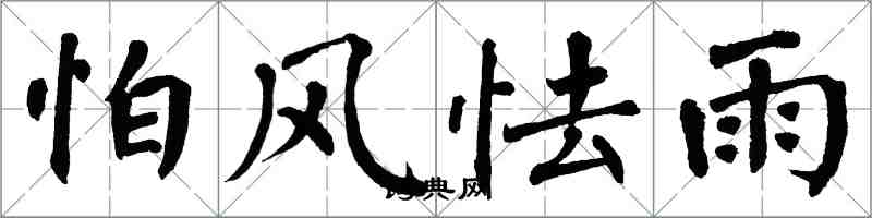 翁闿运怕风怯雨楷书怎么写