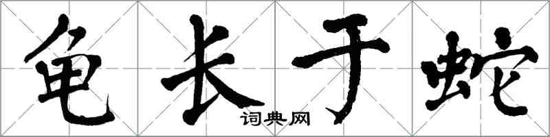 翁闿运龟长于蛇楷书怎么写