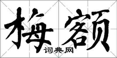 翁闿运梅额楷书怎么写