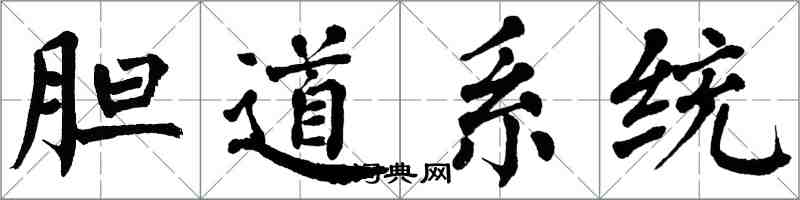 翁闿运胆道系统楷书怎么写