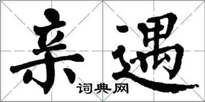 翁闿运亲遇楷书怎么写