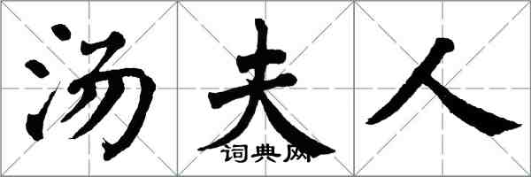 翁闿运汤夫人楷书怎么写