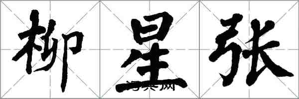 翁闿运柳星张楷书怎么写