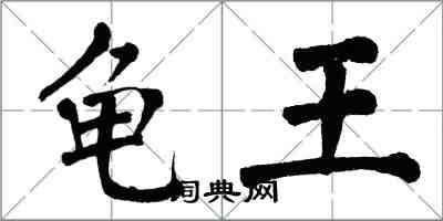 翁闿运龟王楷书怎么写