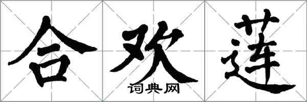 翁闿运合欢莲楷书怎么写