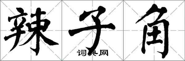 翁闿运辣子角楷书怎么写