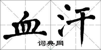 翁闿运血汗楷书怎么写