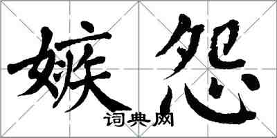 翁闿运嫉怨楷书怎么写