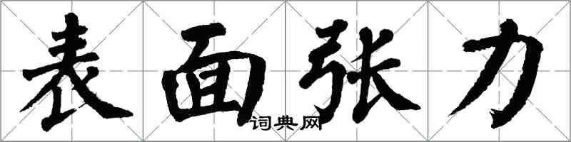 翁闿运表面张力楷书怎么写