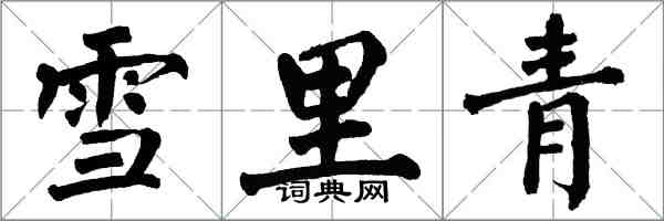 翁闿运雪里青楷书怎么写