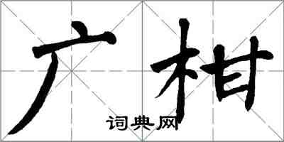 翁闿运广柑楷书怎么写