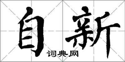 翁闿运自新楷书怎么写