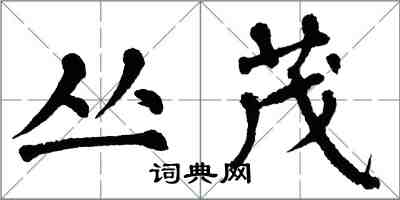 翁闿运丛茂楷书怎么写