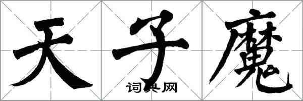 翁闿运天子魔楷书怎么写